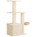 Kattenboom met sisal krabpalen Crèmekleurig 133 cm