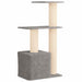 Kattenboom met sisal krabpalen Lichtgrijs 133 cm