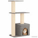 Kattenboom met sisal krabpalen Lichtgrijs 133 cm