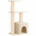 Kattenboom met sisal krabpalen Crèmekleurig 133 cm