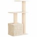 Kattenboom met sisal krabpalen Crèmekleurig 133 cm