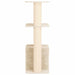 Kattenboom met sisal krabpalen Crèmekleurig 133 cm