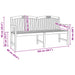 Handgemaakte Rozenbank 150 x 60 x 90 cm Massief Teakhout