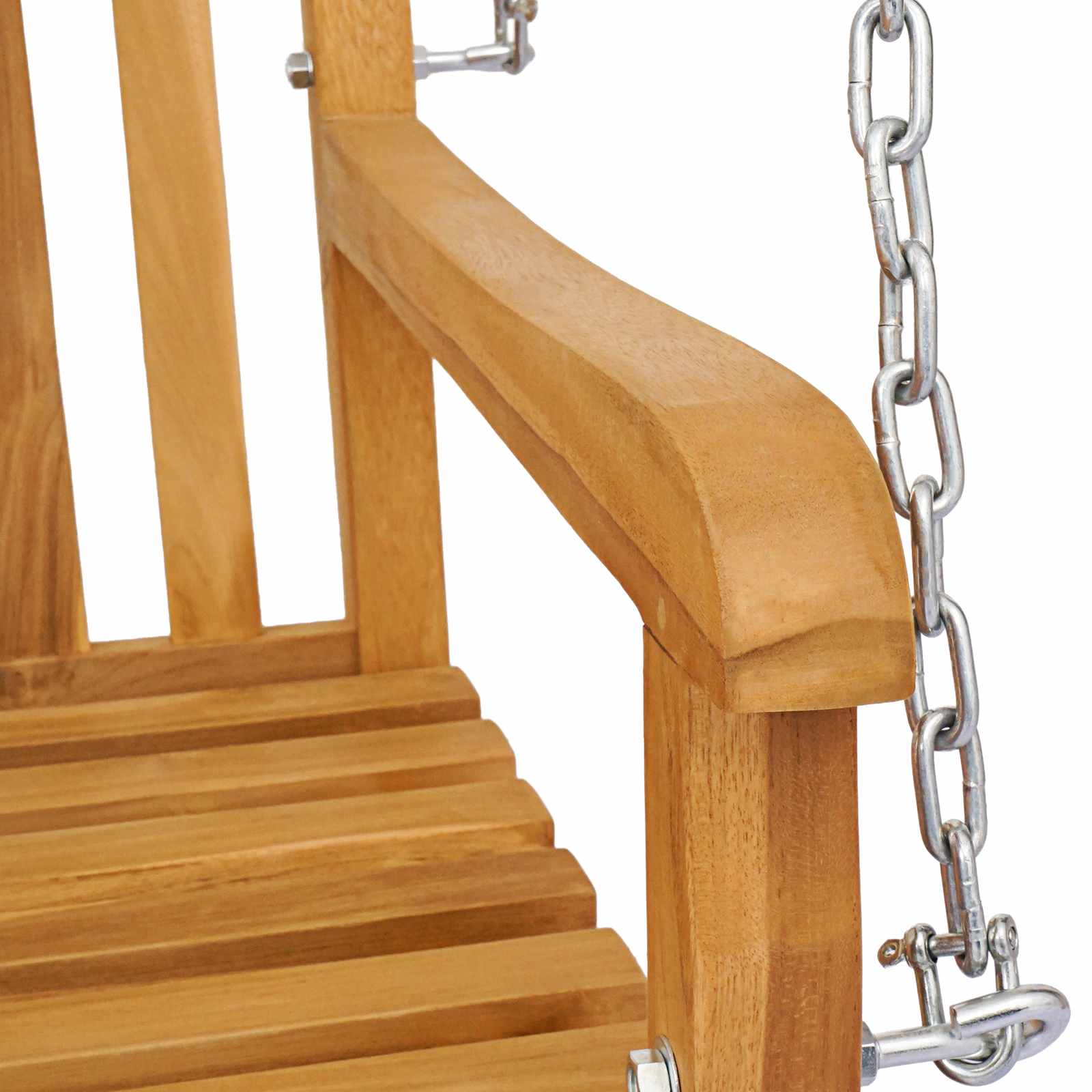 Schommelbank 114 x 61 x 61,5 cm Massief Teakhout Naturel