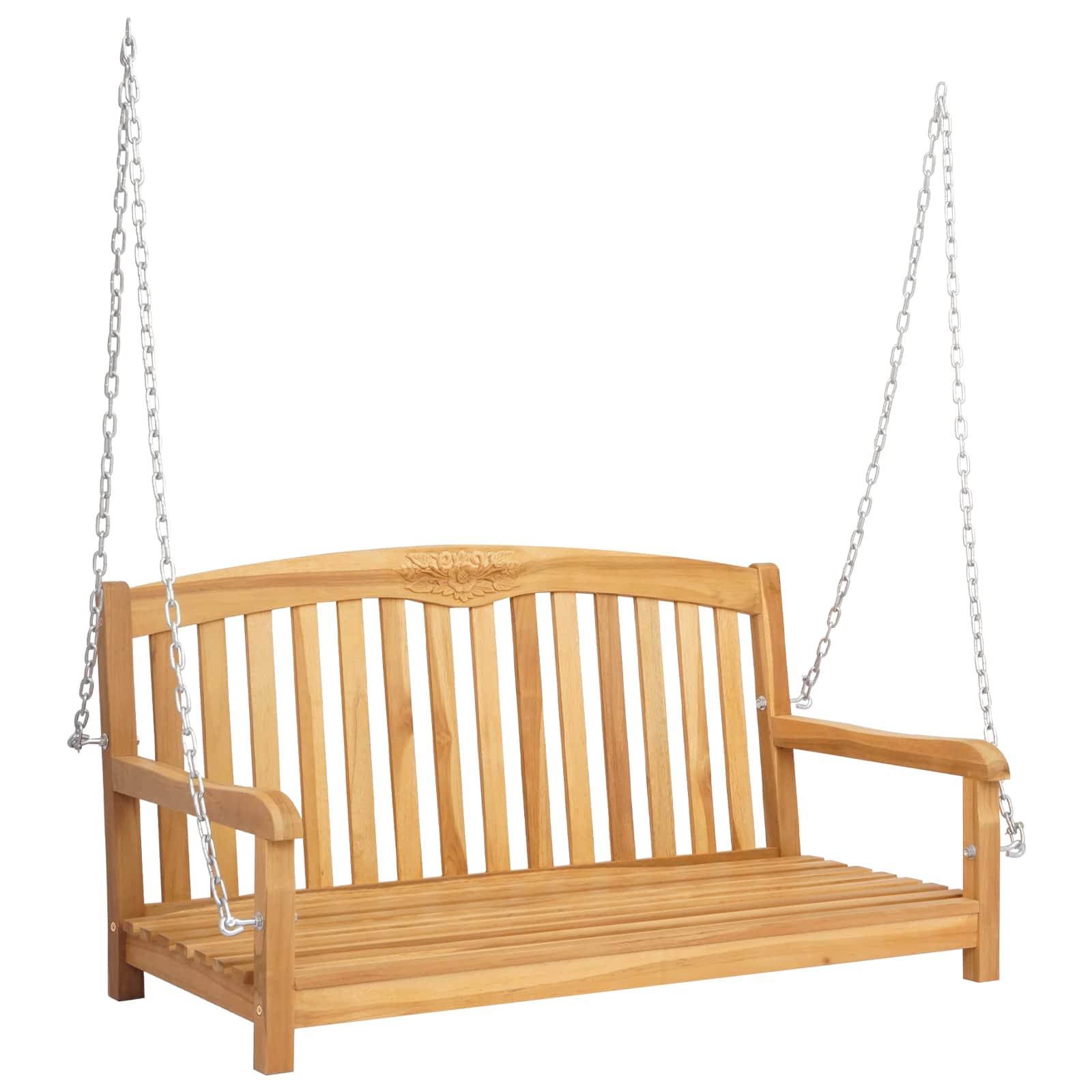 Schommelbank 114 x 61 x 61,5 cm Massief Teakhout Naturel