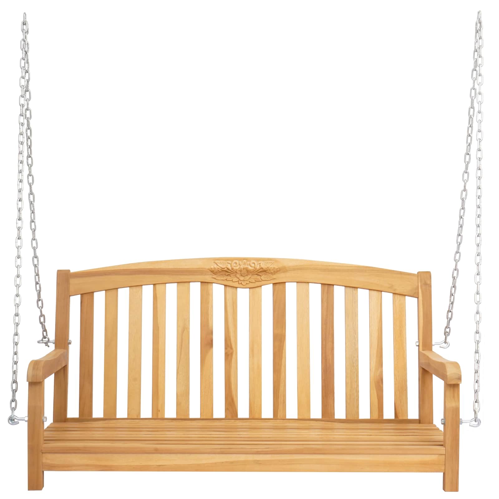 Schommelbank 114 x 61 x 61,5 cm Massief Teakhout Naturel