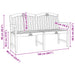 Handgemaakte Rozenbank 150 x 60,5 x 95 cm Massief Teakhout