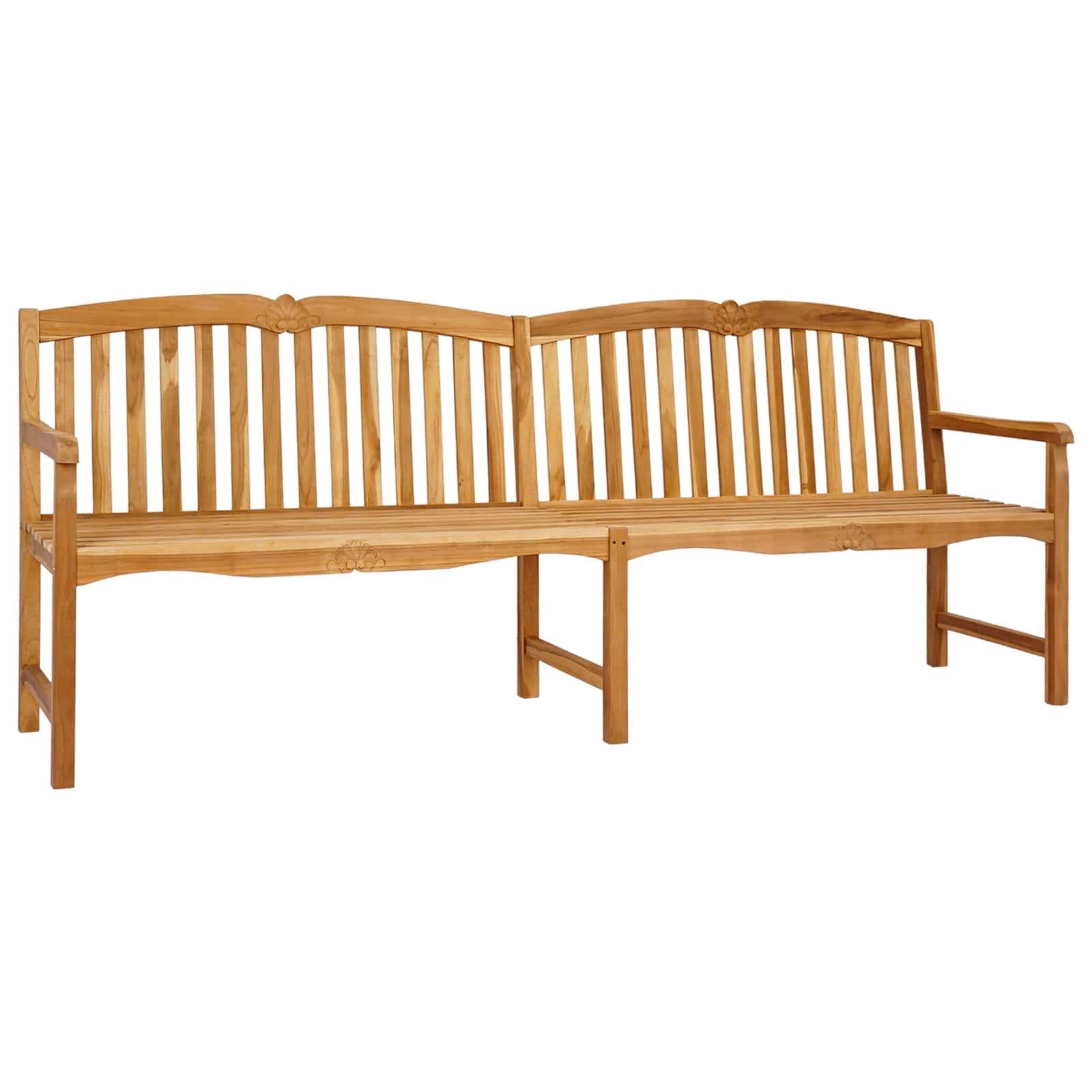 Handgemaakte Rozenbank 228 x 61 x 94,5 cm Massief Teakhout