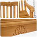 Schommelbank 114 x 60 x 60,5 cm Massief Teakhout Naturel