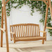 Schommelbank 114 x 60 x 60,5 cm Massief Teakhout Naturel