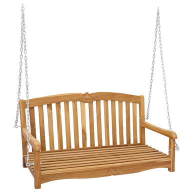 Schommelbank 114 x 60 x 60,5 cm Massief Teakhout Naturel