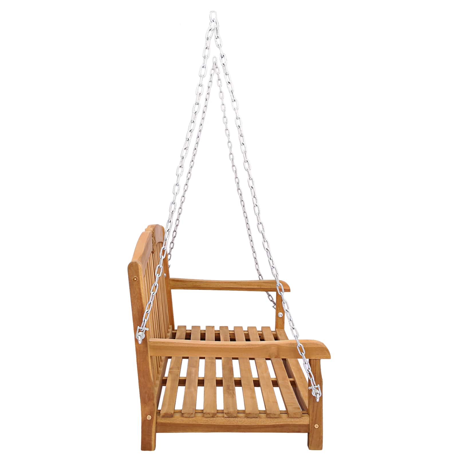 Schommelbank 114 x 60 x 60,5 cm Massief Teakhout Naturel
