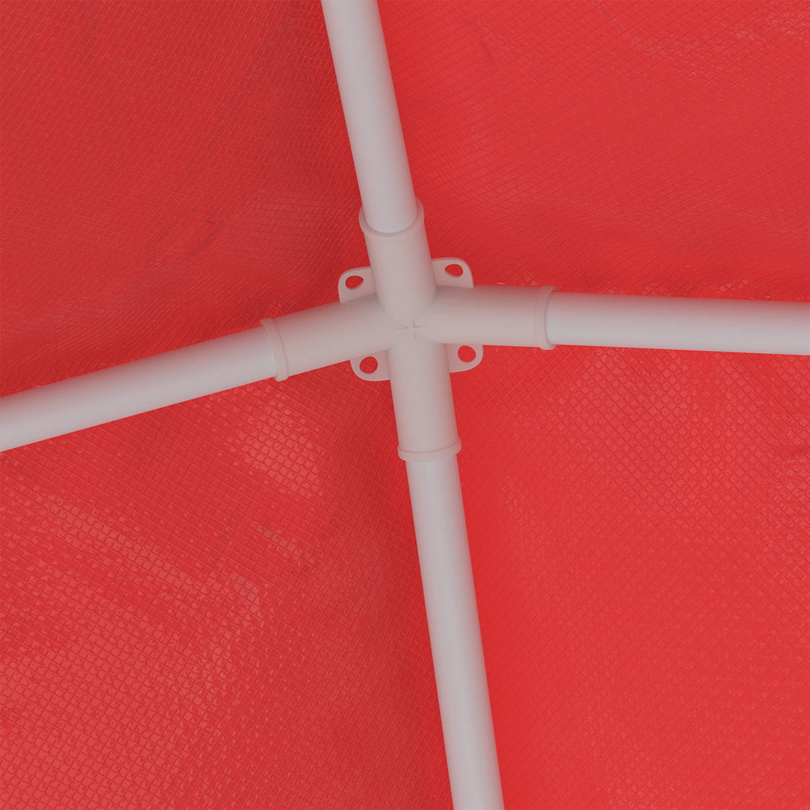 Partytent 200 x 200 x 240 cm Rood PE en staal