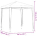 Partytent 200 x 200 x 240 cm Lichtgrijs PE en staal