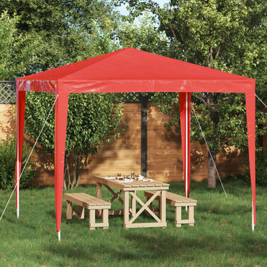 Partytent 250 x 250 x 240 cm Rood PE en staal