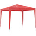 Partytent 250 x 250 x 240 cm Rood PE en staal