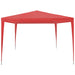 Partytent Rood 300 x 300 x 255 cm PE en staal