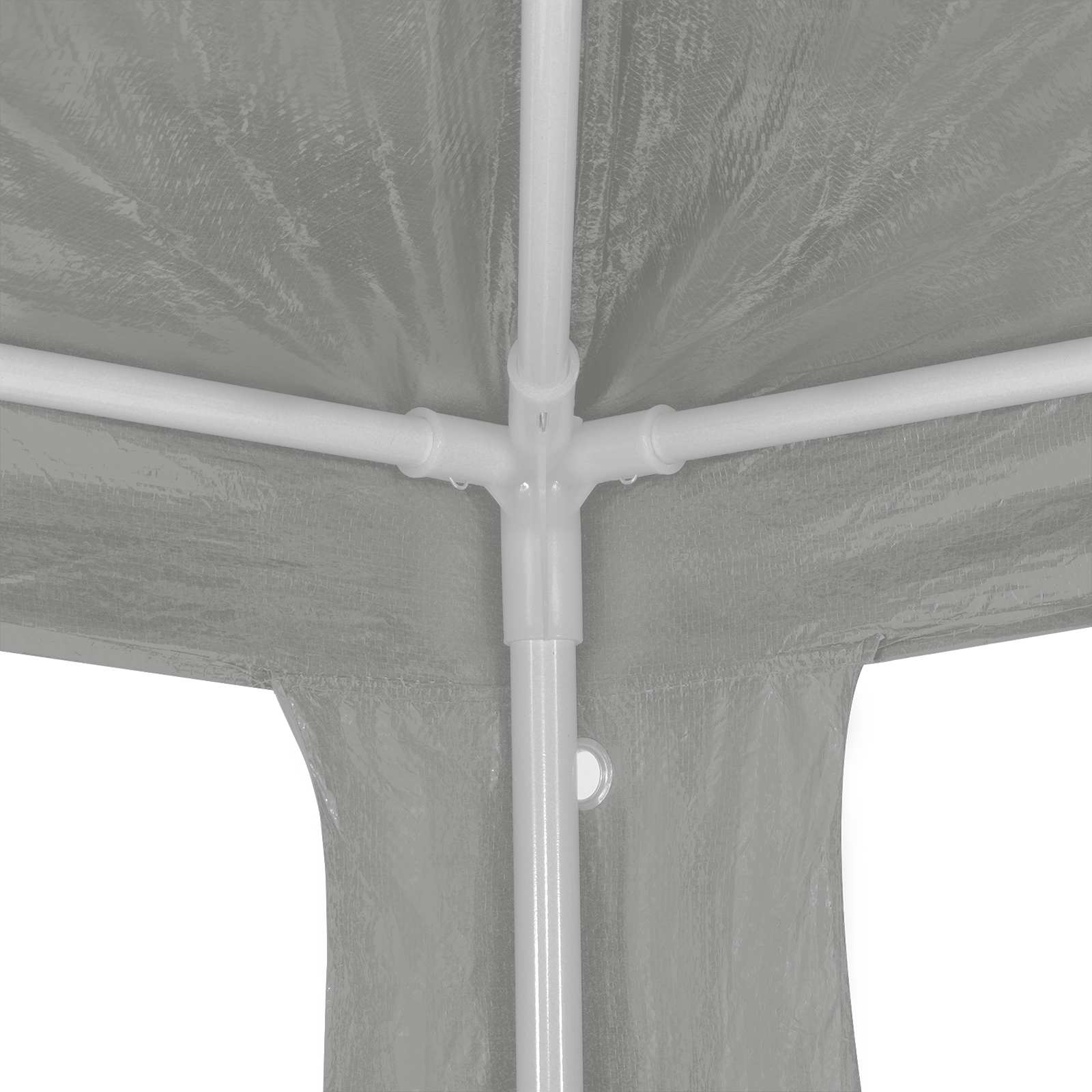 Partytent Lichtgrijs 300 x 300 x 255 cm PE en staal