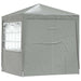 Partytent Lichtgrijs 200 x 200 x 240 cm PE en staal