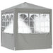 Partytent Lichtgrijs 200 x 200 x 240 cm PE en staal