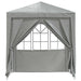 Partytent Lichtgrijs 200 x 200 x 240 cm PE en staal
