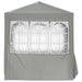 Partytent Lichtgrijs 200 x 200 x 240 cm PE en staal