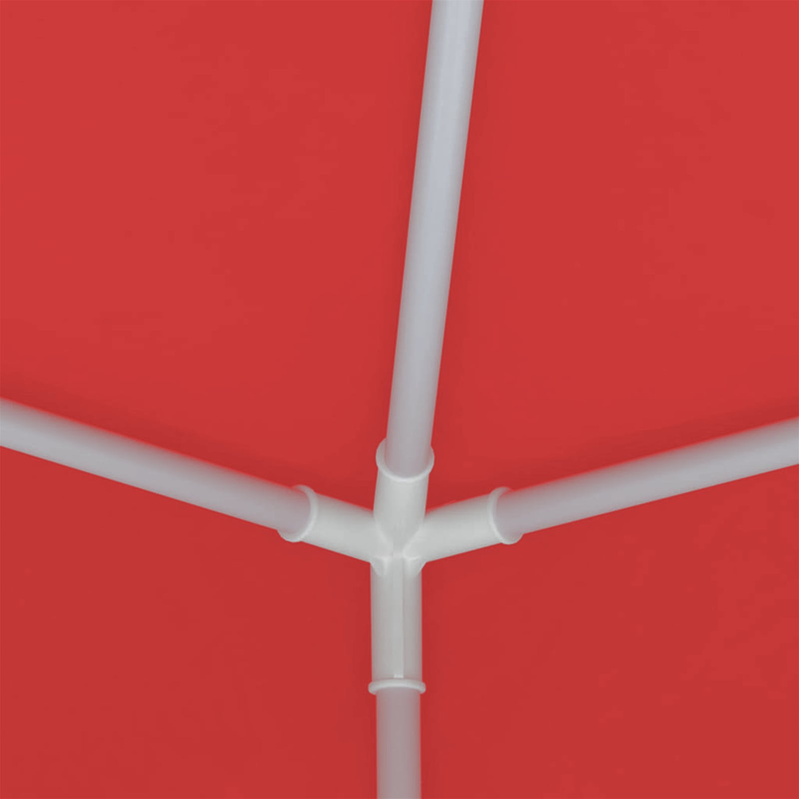Partytent Rood 250 x 250 x 240 cm PE en staal