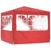 Partytent Rood 250 x 250 x 240 cm PE en staal