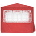 Partytent Rood 250 x 250 x 240 cm PE en staal