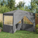 Partytent Lichtgrijs 250 x 250 x 240 cm PE en staal
