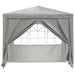 Partytent Lichtgrijs 250 x 250 x 240 cm PE en staal