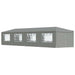 Partytent 1200 x 300 x 255 cm Lichtgrijs PE en staal