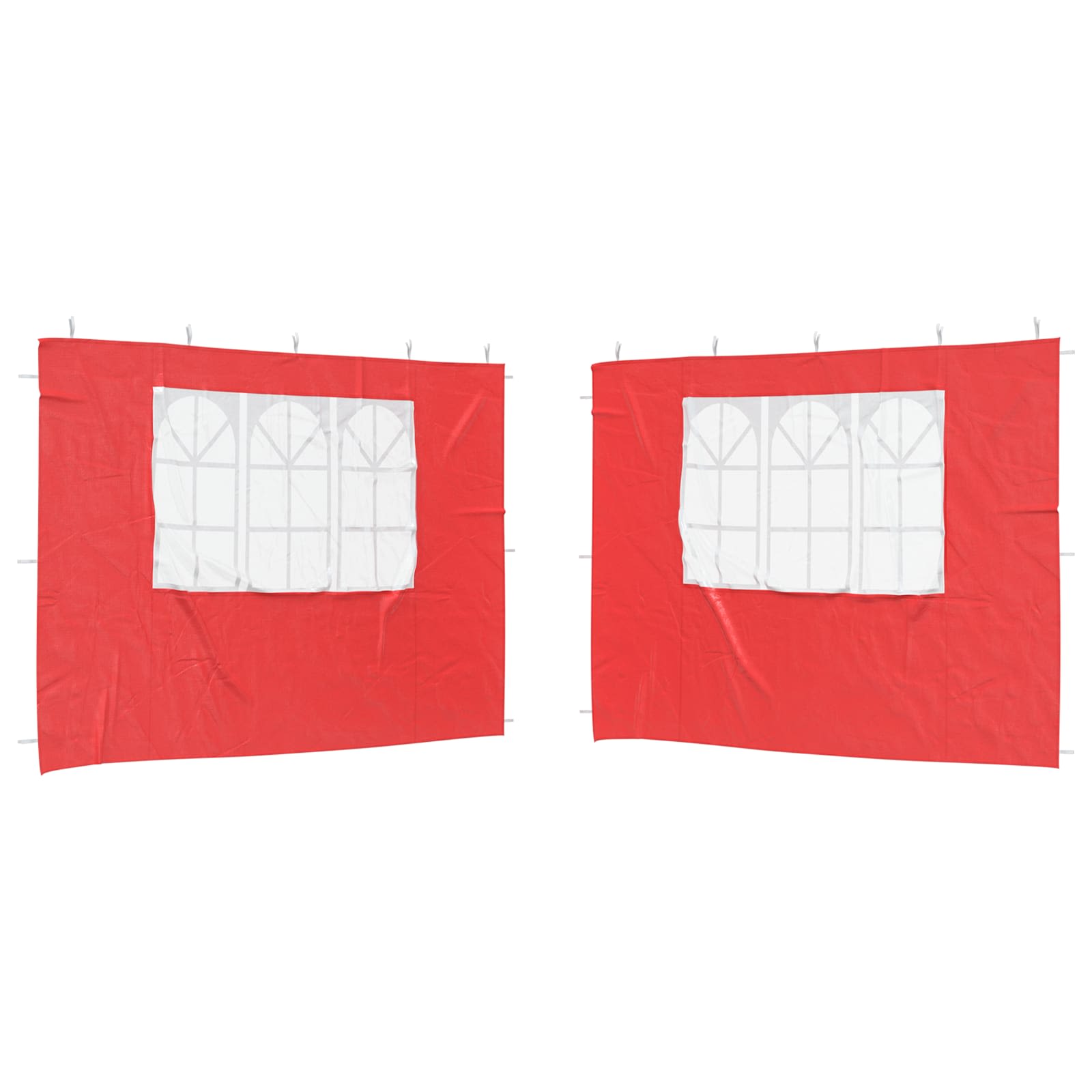 Party Tent Zijwand 2 st 300 x 195 cm Rood PE en staal