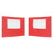 Party Tent Zijwand 2 st 300 x 195 cm Rood PE en staal