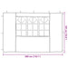 Party Tent Zijwand 2 st 300 x 195 cm Rood PE en staal