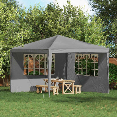 Party Tent Zijwand 2 st 300 x 195 cm Lichtgrijs PE en staal