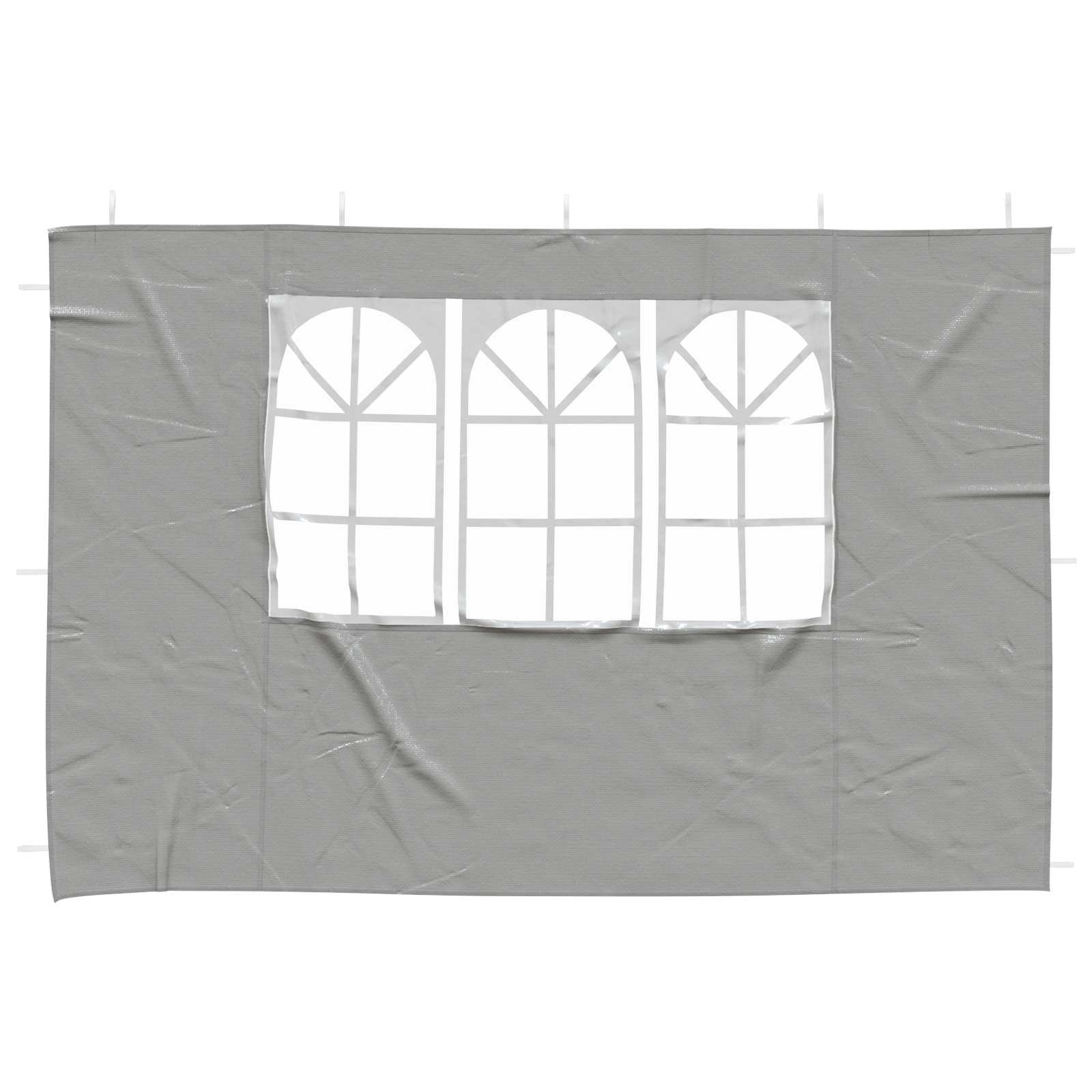 Party Tent Zijwand 2 st 300 x 195 cm Lichtgrijs PE en staal