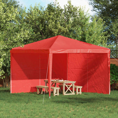 Party Tent Zijwand 2 st 300 x 195 cm Rood PE en staal