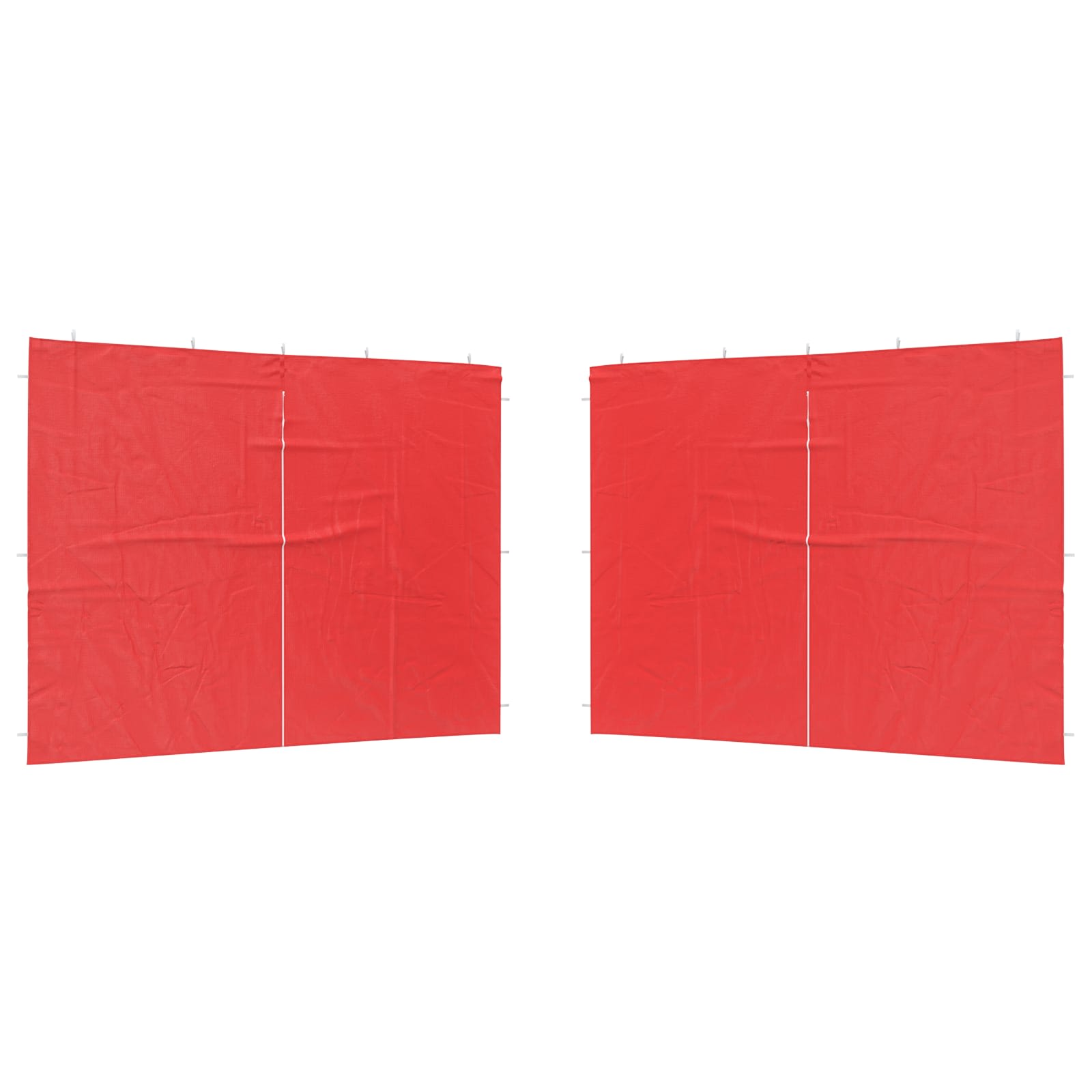 Party Tent Zijwand 2 st 300 x 195 cm Rood PE en staal