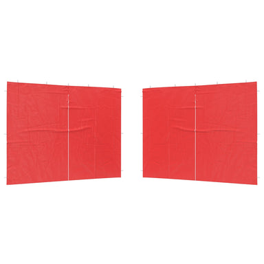 Party Tent Zijwand 2 st 300 x 195 cm Rood PE en staal