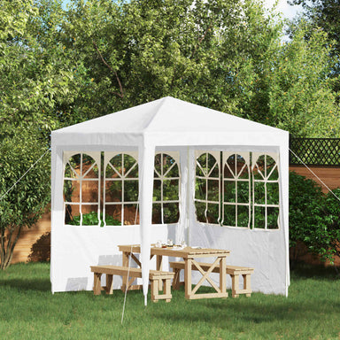 Party Tent Zijwand 2 st 200 x 195 cm Wit PE en staal