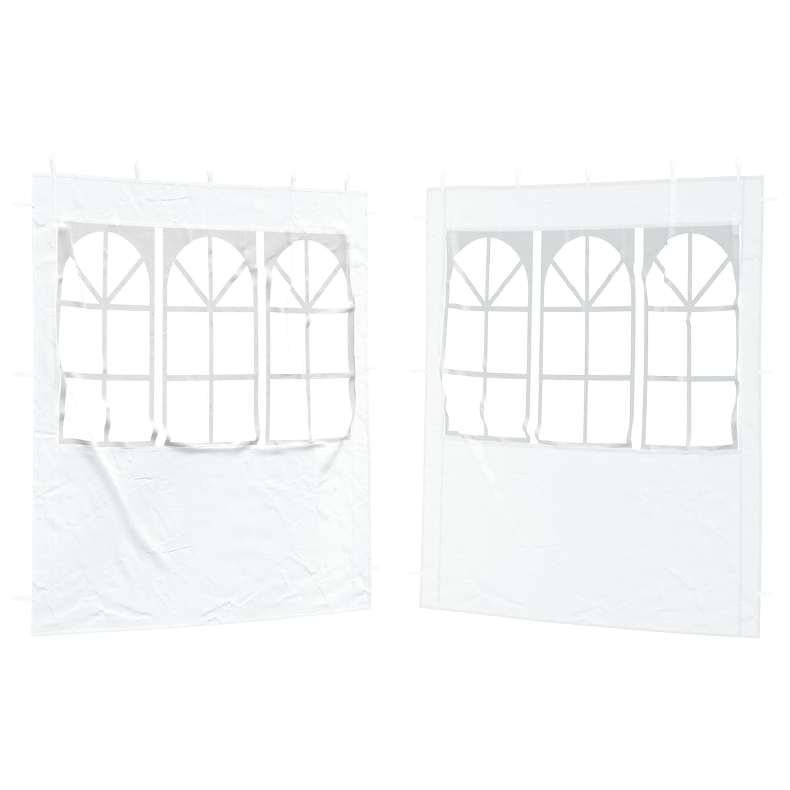 Party Tent Zijwand 2 st 200 x 195 cm Wit PE en staal
