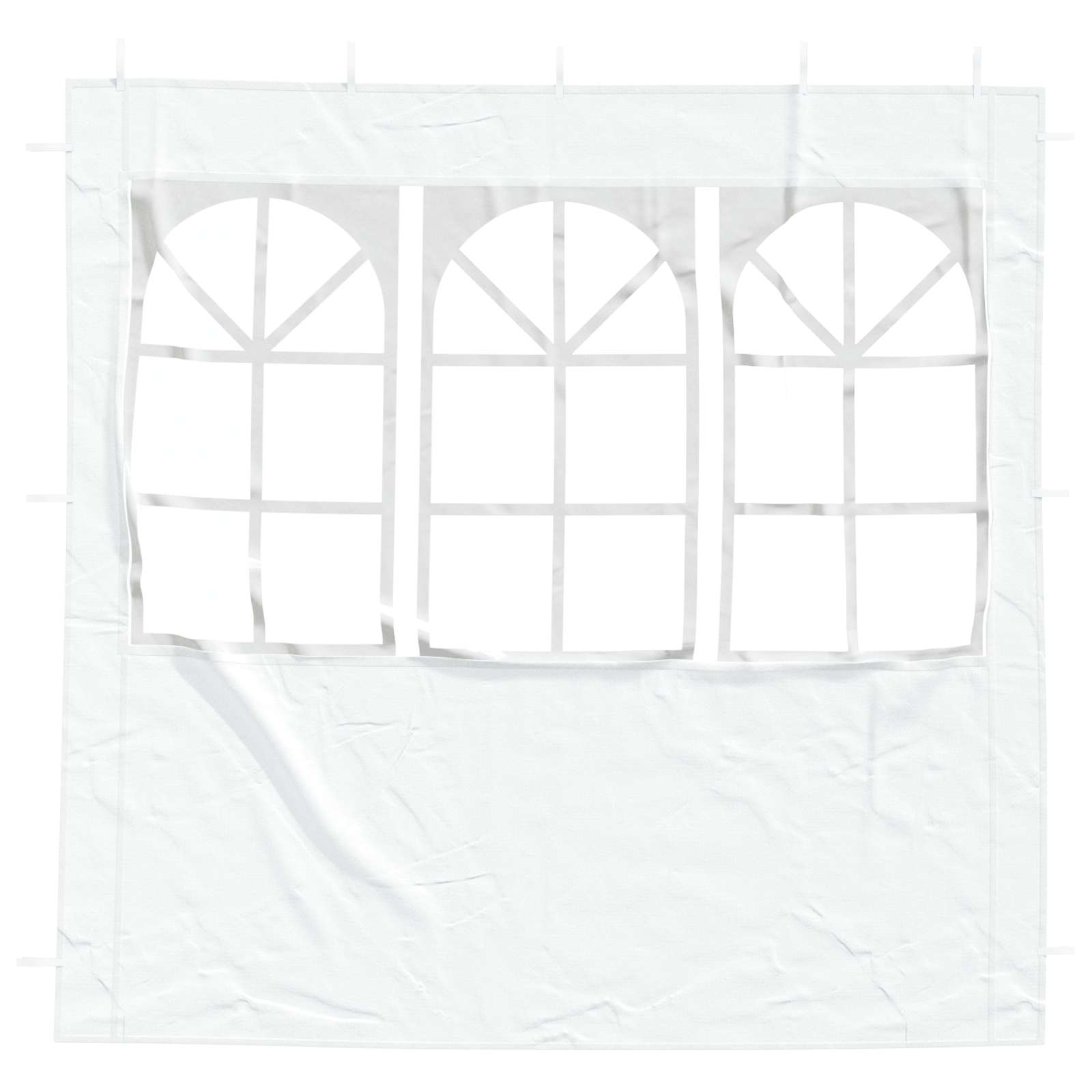 Party Tent Zijwand 2 st 200 x 195 cm Wit PE en staal