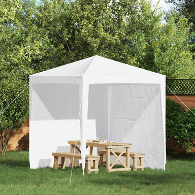 Party Tent Zijwand 2 st 200 x 195 cm Wit PE en staal