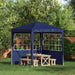 Party Tent Zijwand 2 st 200 x 195 cm Blauw PE en staal