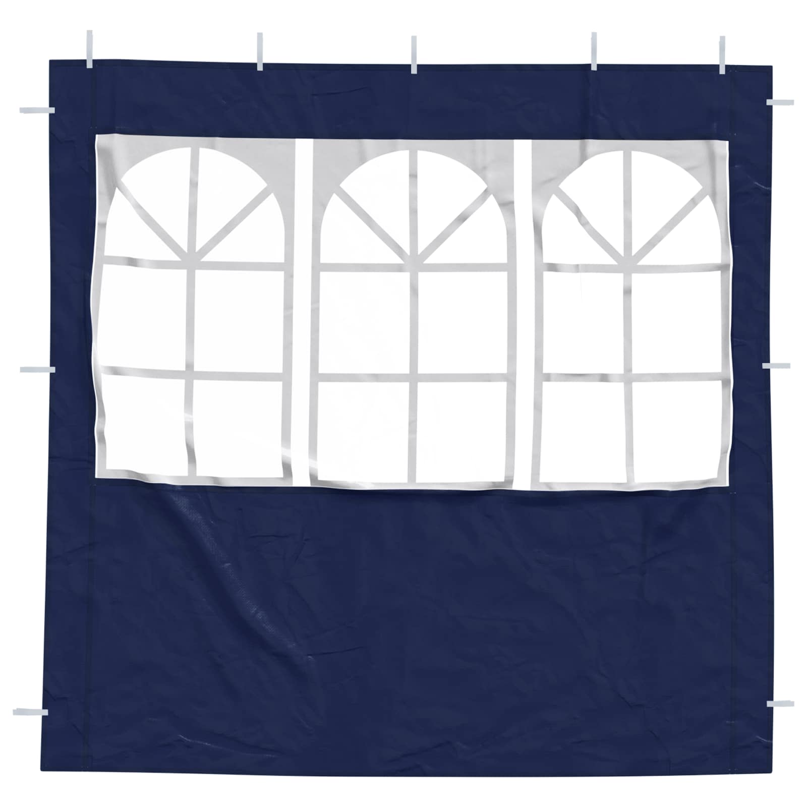 Party Tent Zijwand 2 st 200 x 195 cm Blauw PE en staal