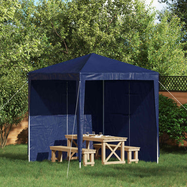 Party Tent Zijwand 2 st 200 x 195 cm Blauw PE en staal