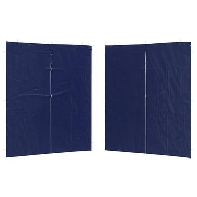 Party Tent Zijwand 2 st 200 x 195 cm Blauw PE en staal