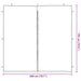 Party Tent Zijwand 2 st 200 x 195 cm Blauw PE en staal