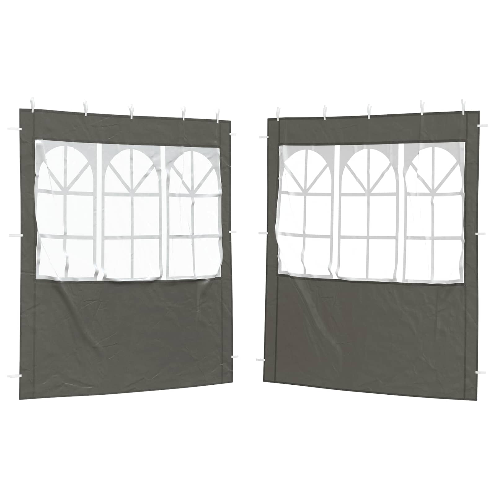 Party Tent Zijwand 2 st 200 x 195 cm Antracietkleurig